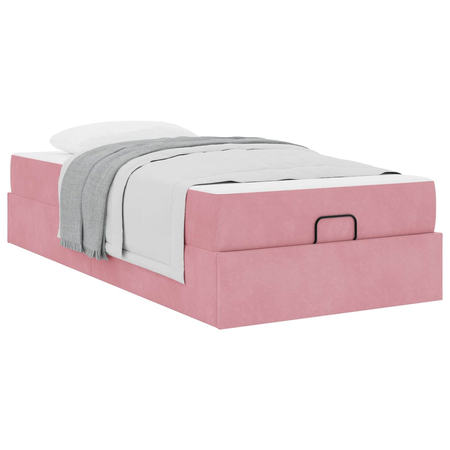Bedframe met matras met matras 2 pcs Roze Fluweel is nu te koop bij PeponiXL, paradijselijk wonen!