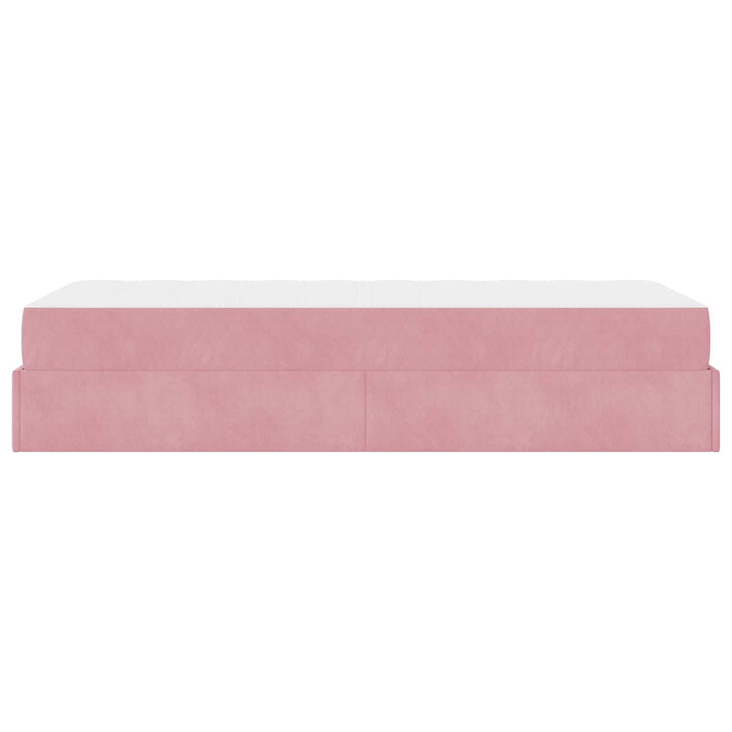 Bedframe met matras met matras 2 pcs Roze Fluweel is nu te koop bij PeponiXL, paradijselijk wonen!
