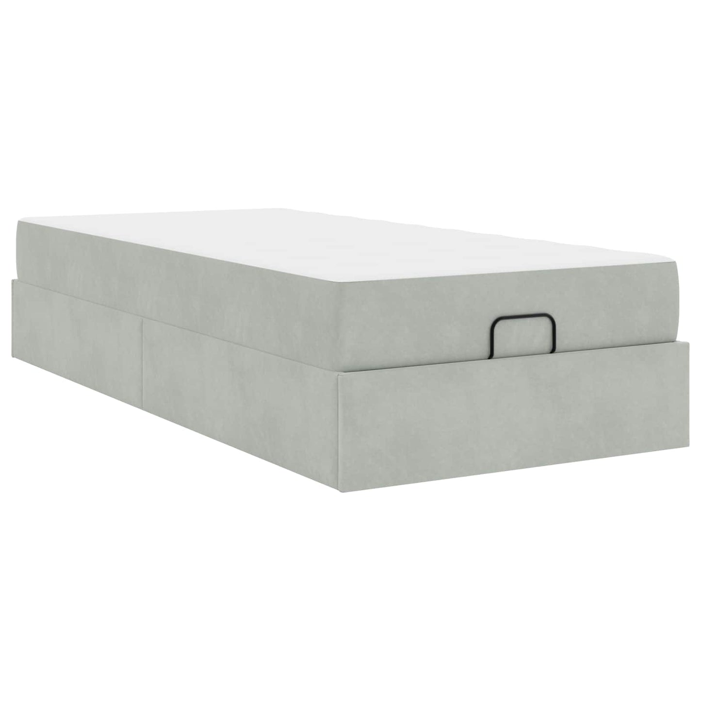 Bedframe met matras met matras 2 pcs Lichtgrijs Fluweel is nu te koop bij PeponiXL, paradijselijk wonen!