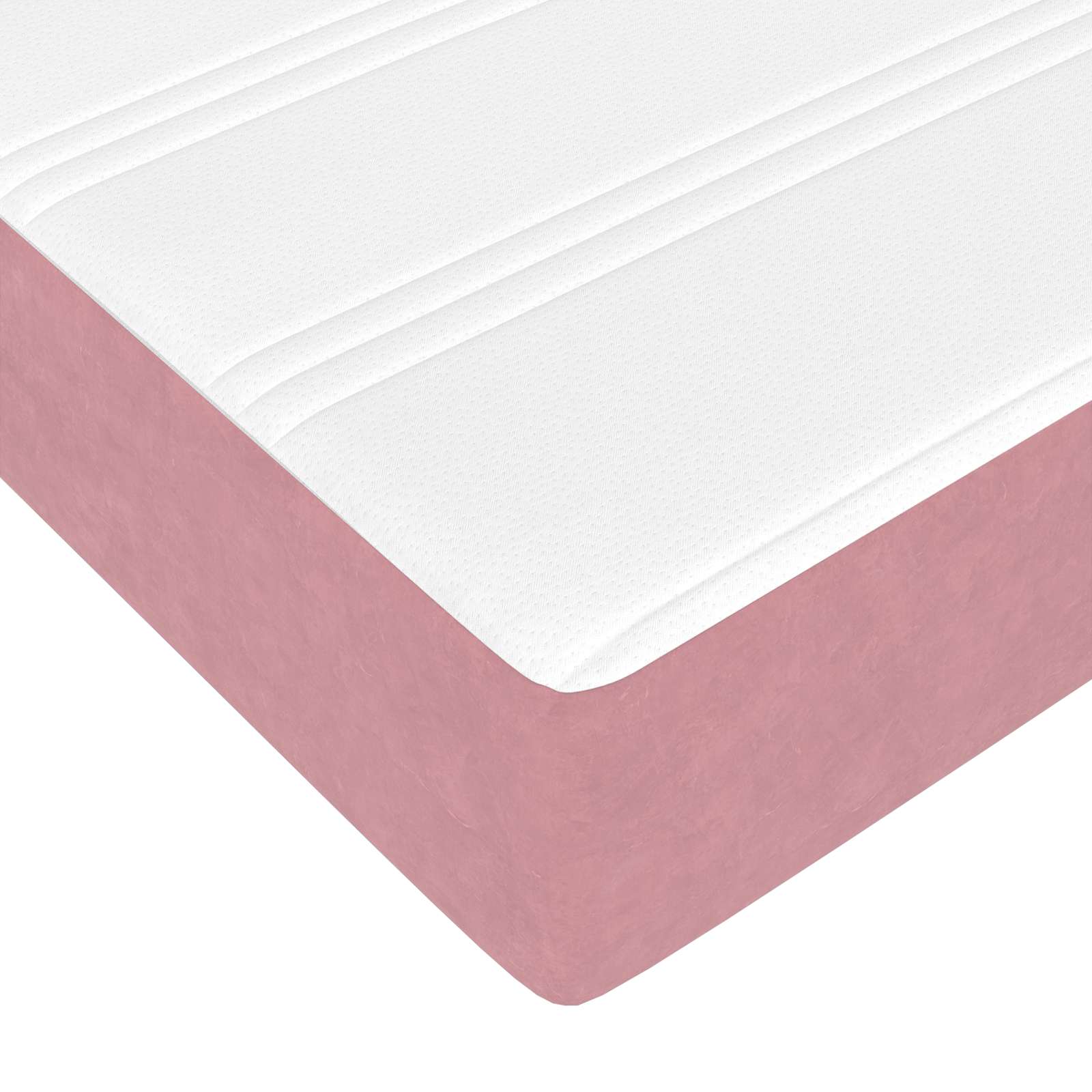 Bedframe met matras met matras 2 pcs Roze Fluweel is nu te koop bij PeponiXL, paradijselijk wonen!