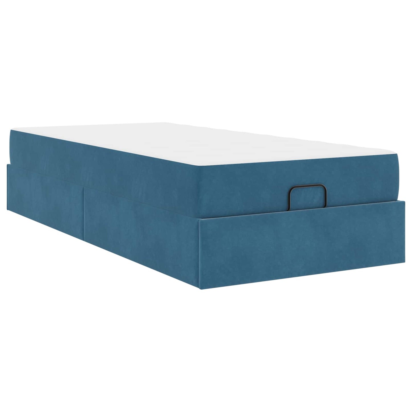 Bedframe met matras met matras 2 pcs Blauw Fluweel is nu te koop bij PeponiXL, paradijselijk wonen!