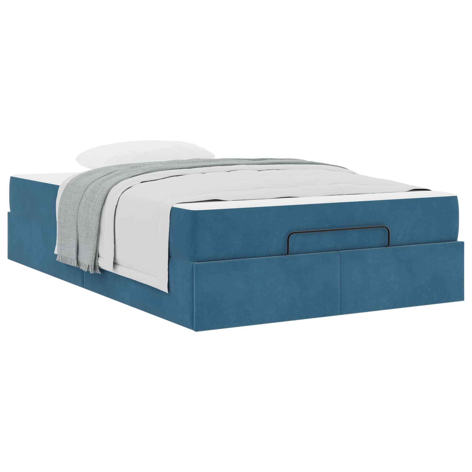 Bedframe met matras met matras 2 pcs Blauw Fluweel is nu te koop bij PeponiXL, paradijselijk wonen!