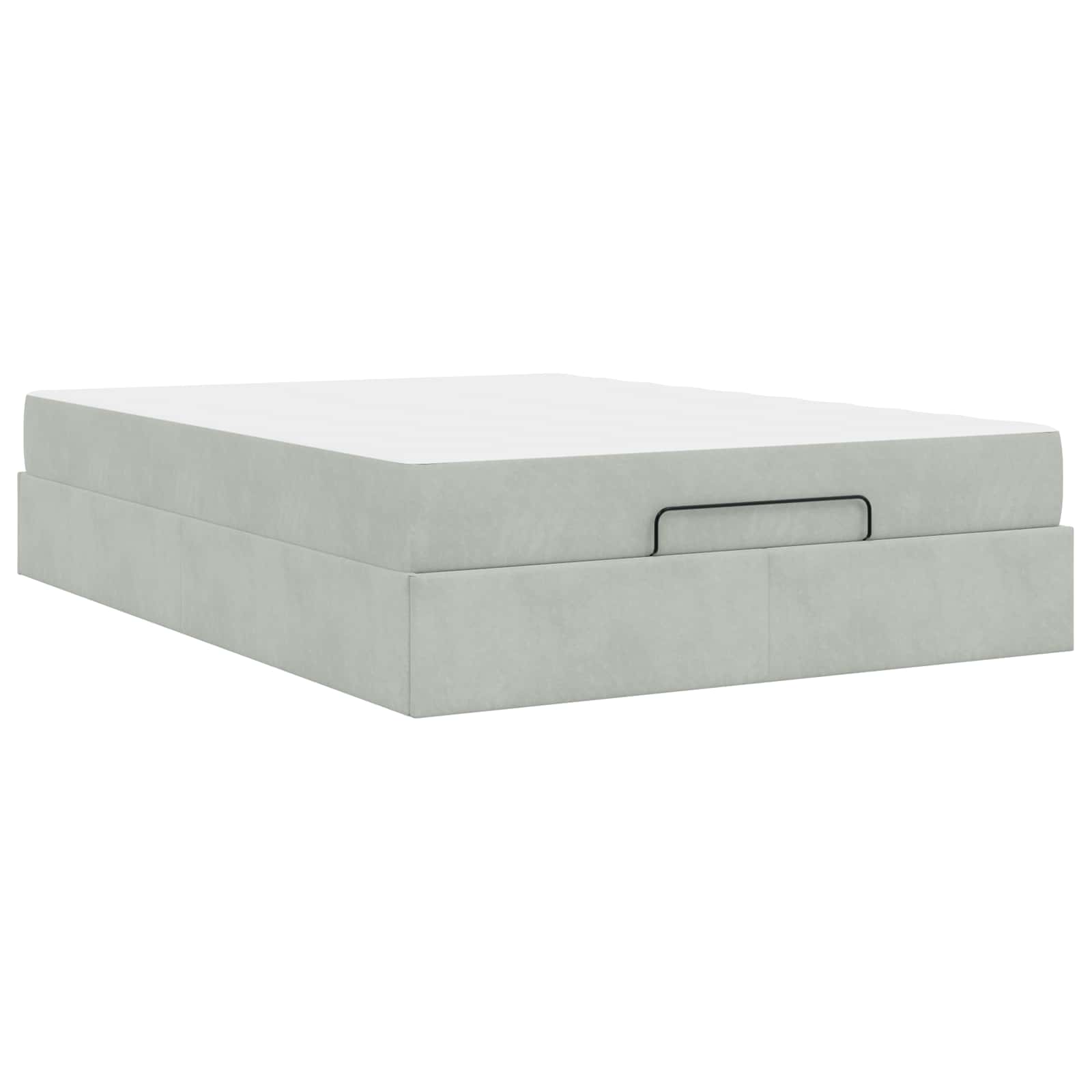 Bedframe met matras met matras 2 pcs Lichtgrijs Fluweel is nu te koop bij PeponiXL, paradijselijk wonen!