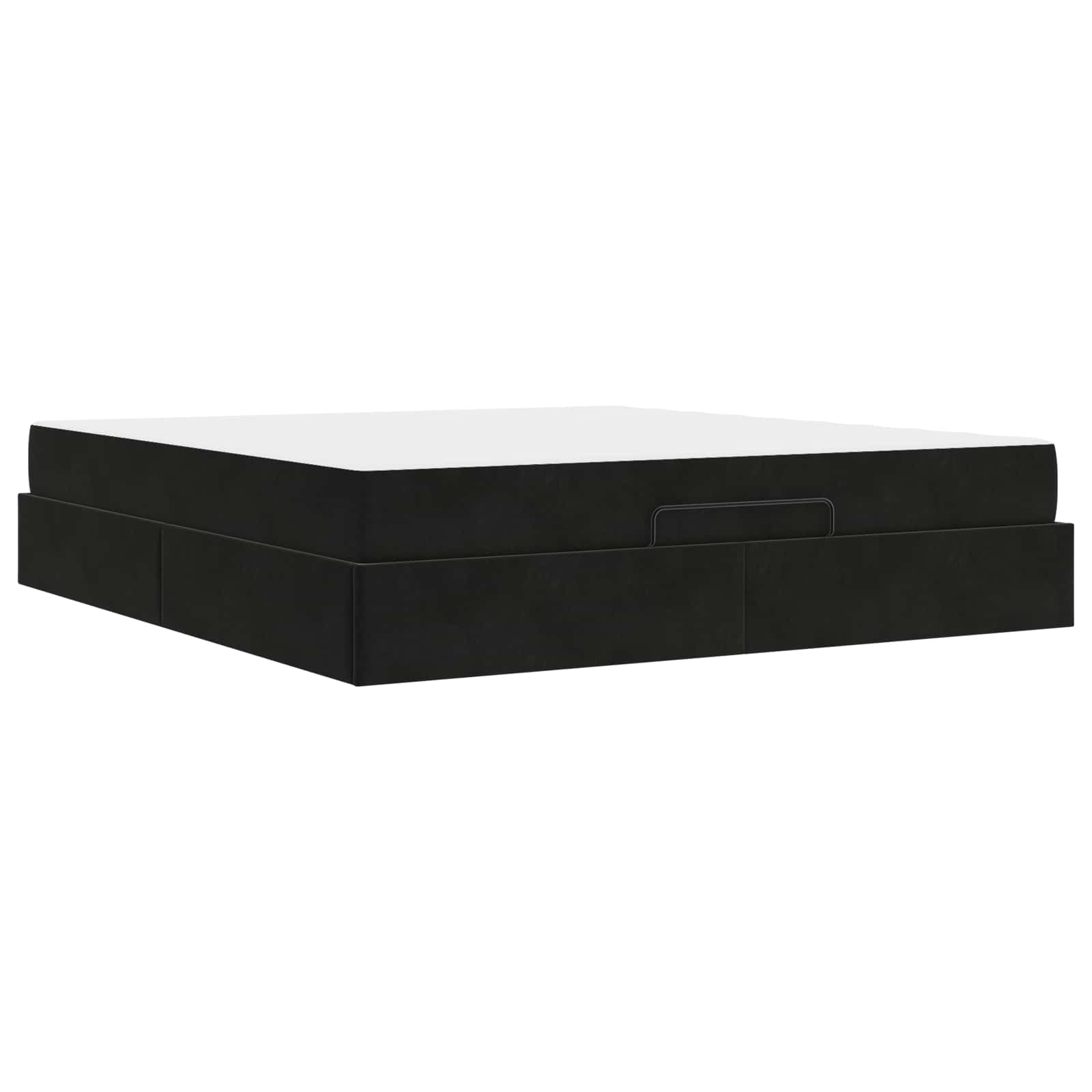 Bedframe met matras met matras 2 pcs Zwart Fluweel is nu te koop bij PeponiXL, paradijselijk wonen!