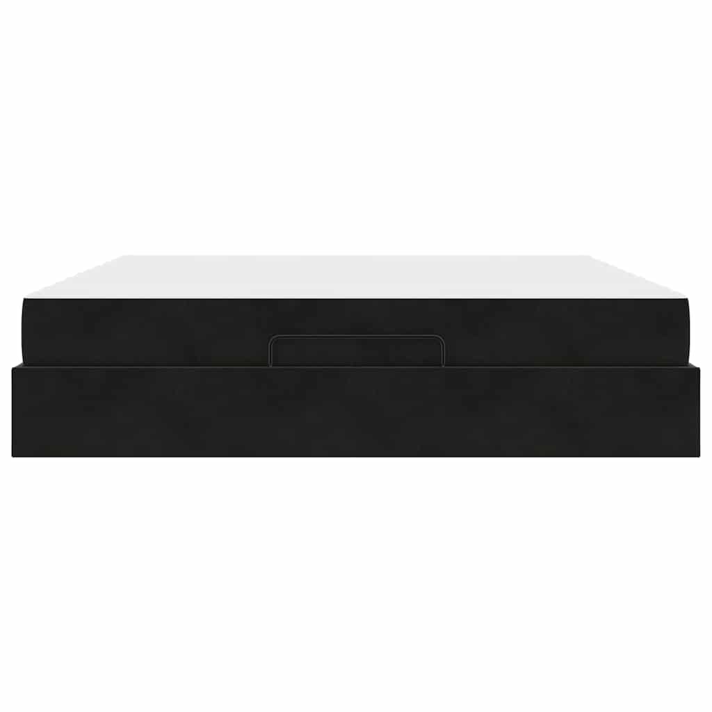 Bedframe met matras met matras 2 pcs Zwart Fluweel is nu te koop bij PeponiXL, paradijselijk wonen!