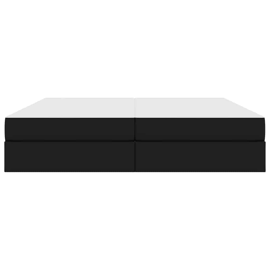 Opslag bed met matras met matras met opslag 2 pcs Zwart Leer is nu te koop bij PeponiXL, paradijselijk wonen!