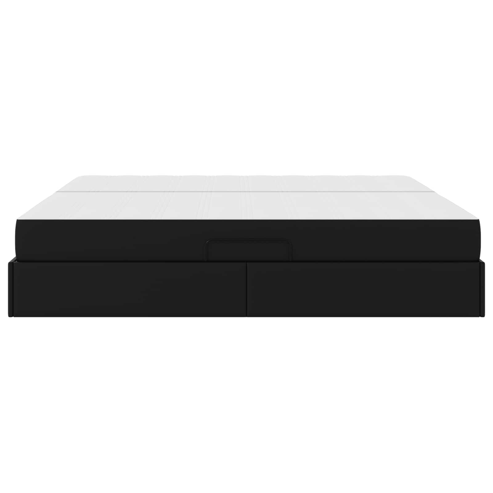 Opslag bed met matras met matras met opslag 2 pcs Zwart Leer is nu te koop bij PeponiXL, paradijselijk wonen!