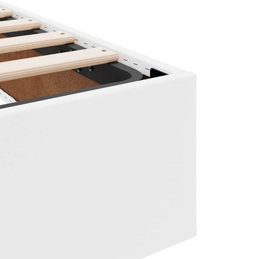 Opslag bed met matras met matras met opslag 2 pcs Wit Leer is nu te koop bij PeponiXL, paradijselijk wonen!