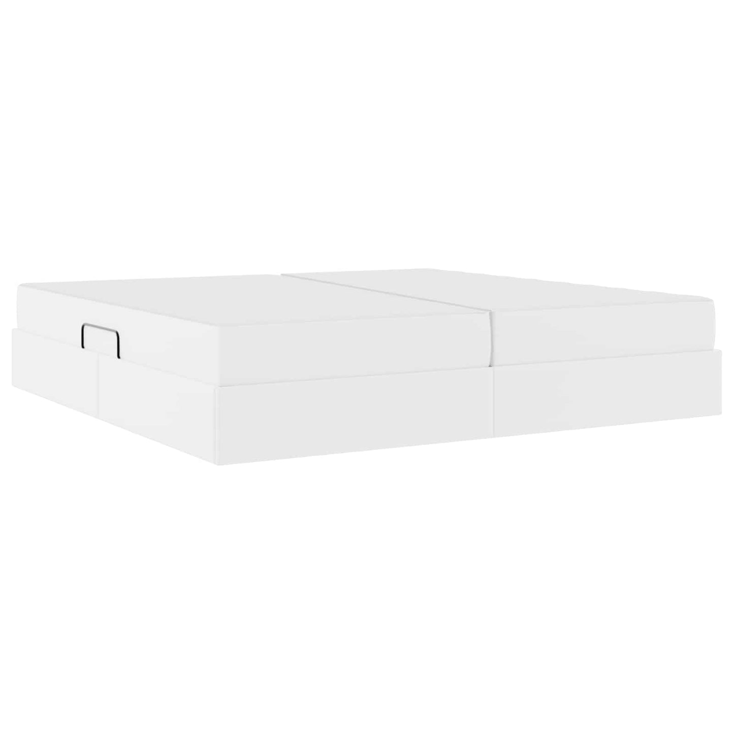 Opslag bed met matras met matras met opslag 2 pcs Wit Leer is nu te koop bij PeponiXL, paradijselijk wonen!