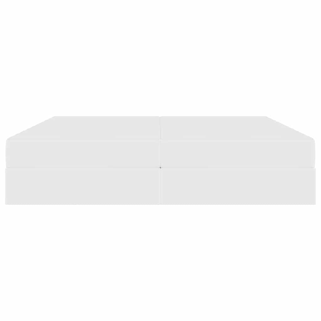 Opslag bed met matras met matras met opslag 2 pcs Wit Leer is nu te koop bij PeponiXL, paradijselijk wonen!