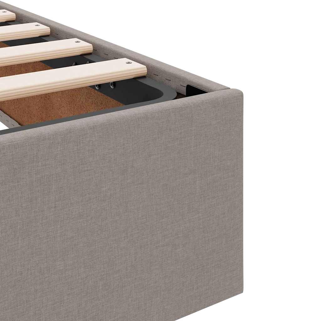 Opbergbed met matras met matras Taupe 90 x 190 cm Polyester is nu te koop bij PeponiXL, paradijselijk wonen!