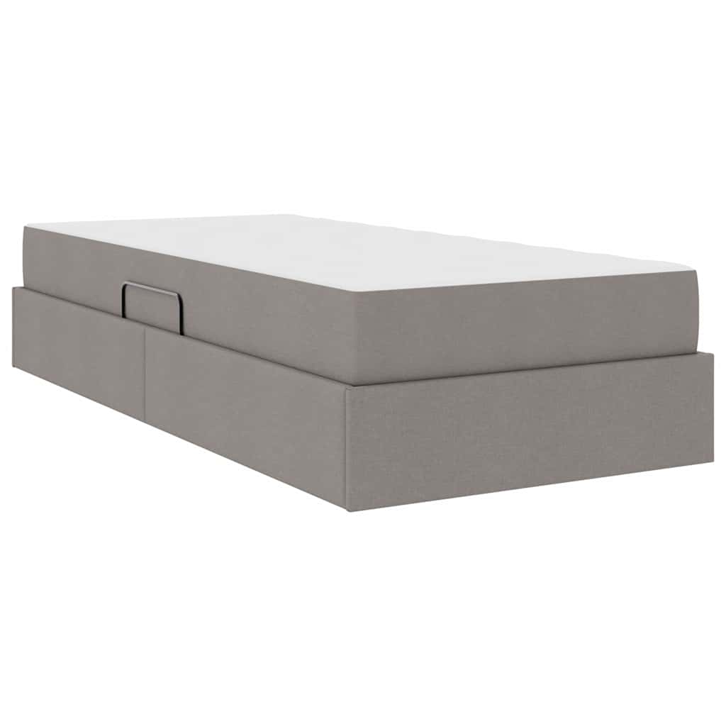 Opbergbed met matras met matras Taupe 90 x 190 cm Polyester is nu te koop bij PeponiXL, paradijselijk wonen!