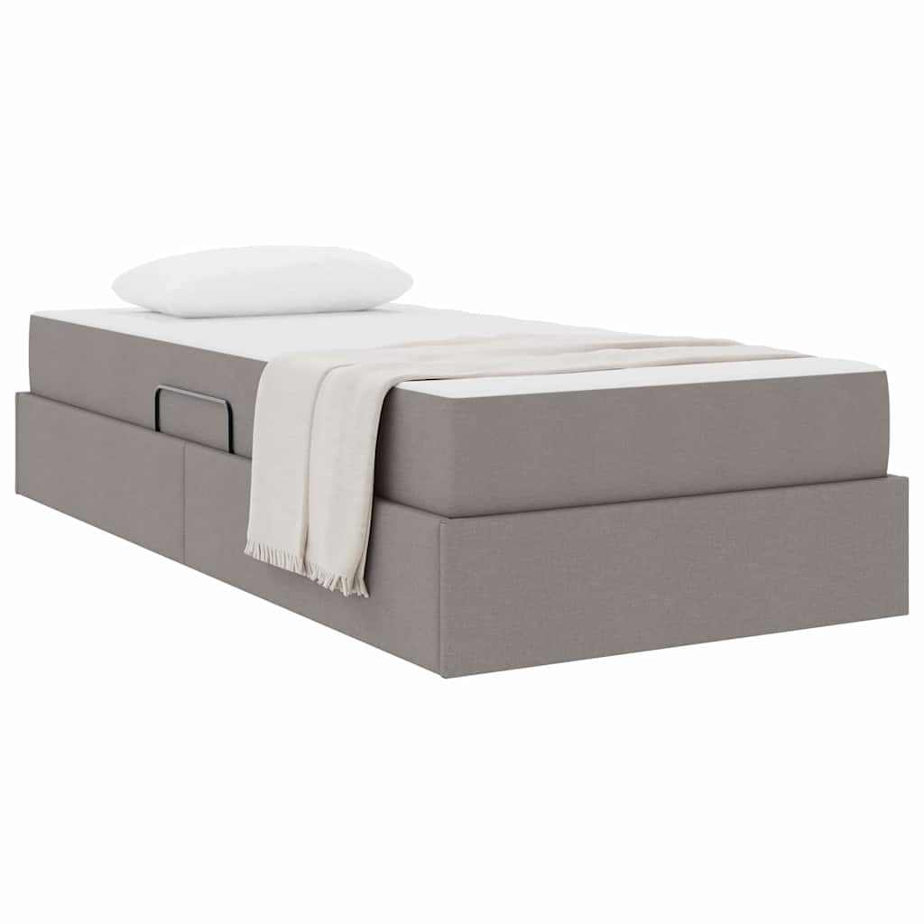 Opbergbed met matras met matras Taupe 90 x 190 cm Polyester is nu te koop bij PeponiXL, paradijselijk wonen!