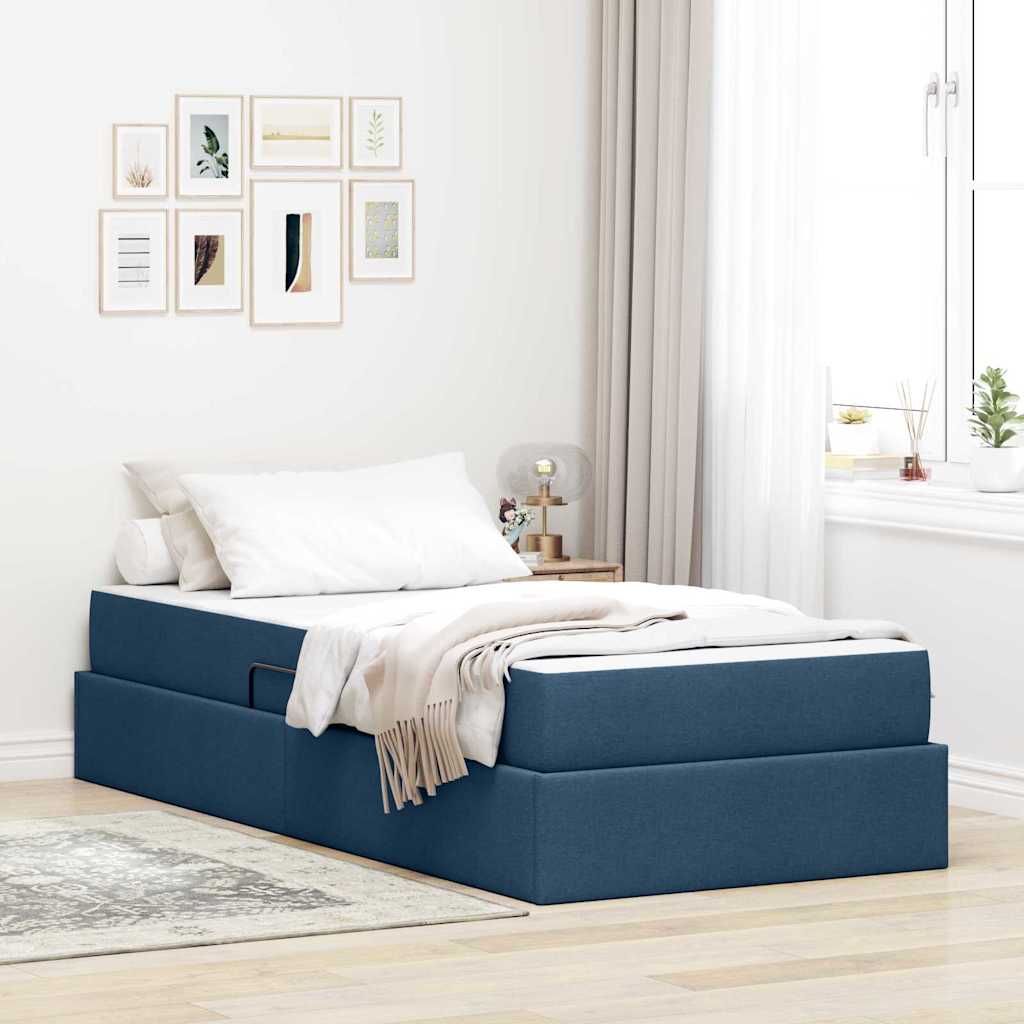 Opbergbed met matras met matras Blauw 90 x 190 cm Polyester is nu te koop bij PeponiXL, paradijselijk wonen!