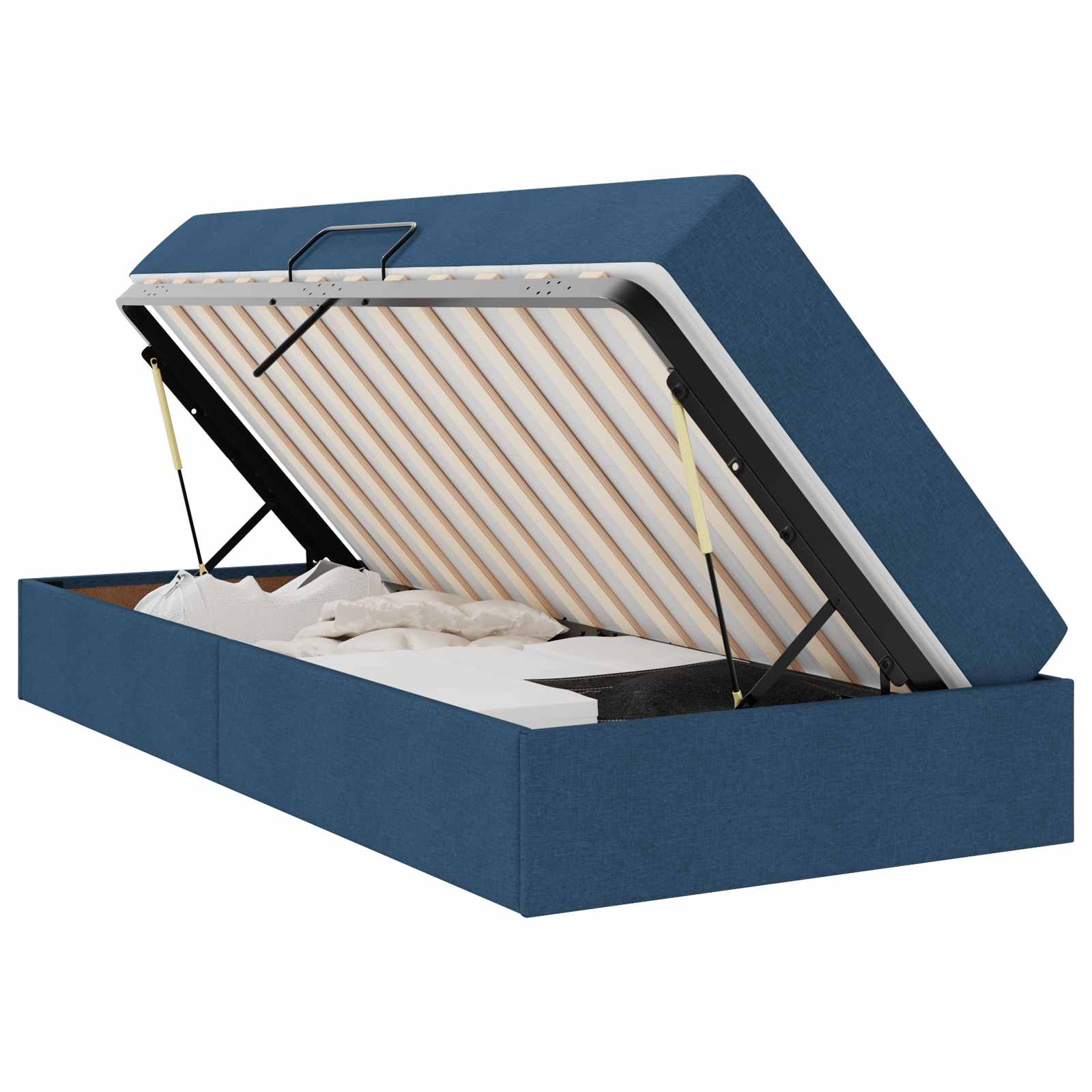 Opbergbed met matras met matras Blauw 90 x 190 cm Polyester is nu te koop bij PeponiXL, paradijselijk wonen!