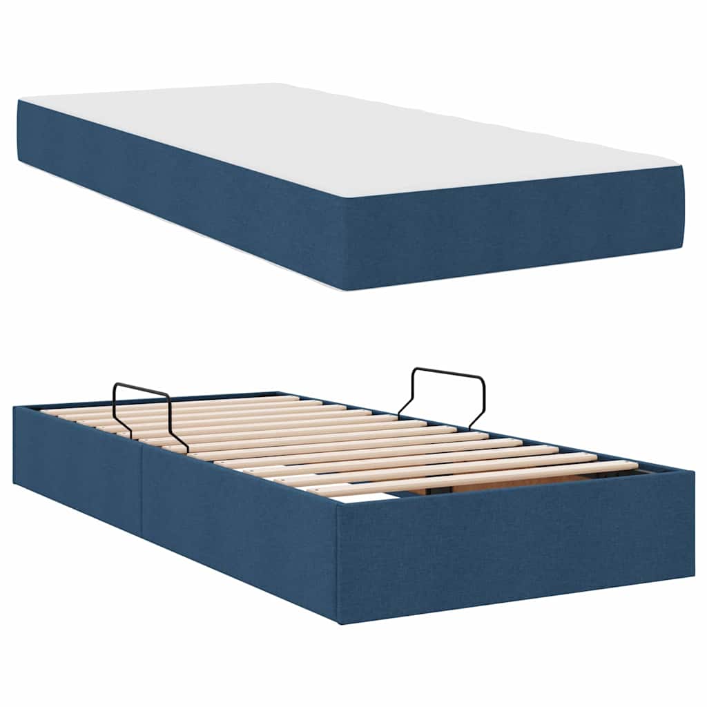 Opbergbed met matras met matras Blauw 90 x 190 cm Polyester is nu te koop bij PeponiXL, paradijselijk wonen!