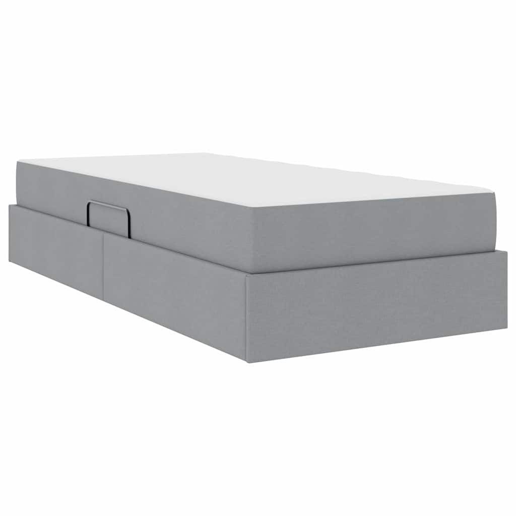 Opbergbed met matras Lichtgrijs 100 x 200 cm Polyester is nu te koop bij PeponiXL, paradijselijk wonen!