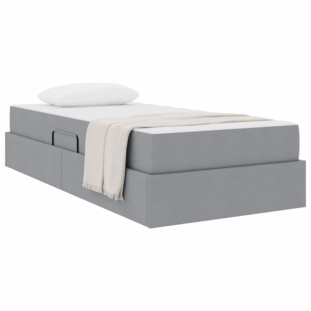 Opbergbed met matras Lichtgrijs 100 x 200 cm Polyester is nu te koop bij PeponiXL, paradijselijk wonen!