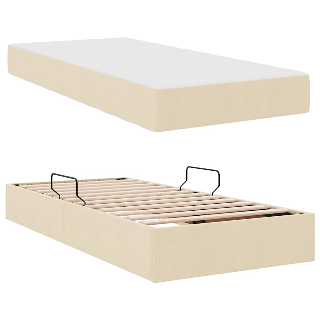 Opbergbed met matras met matras Crème 100 x 200 cm Polyester is nu te koop bij PeponiXL, paradijselijk wonen!