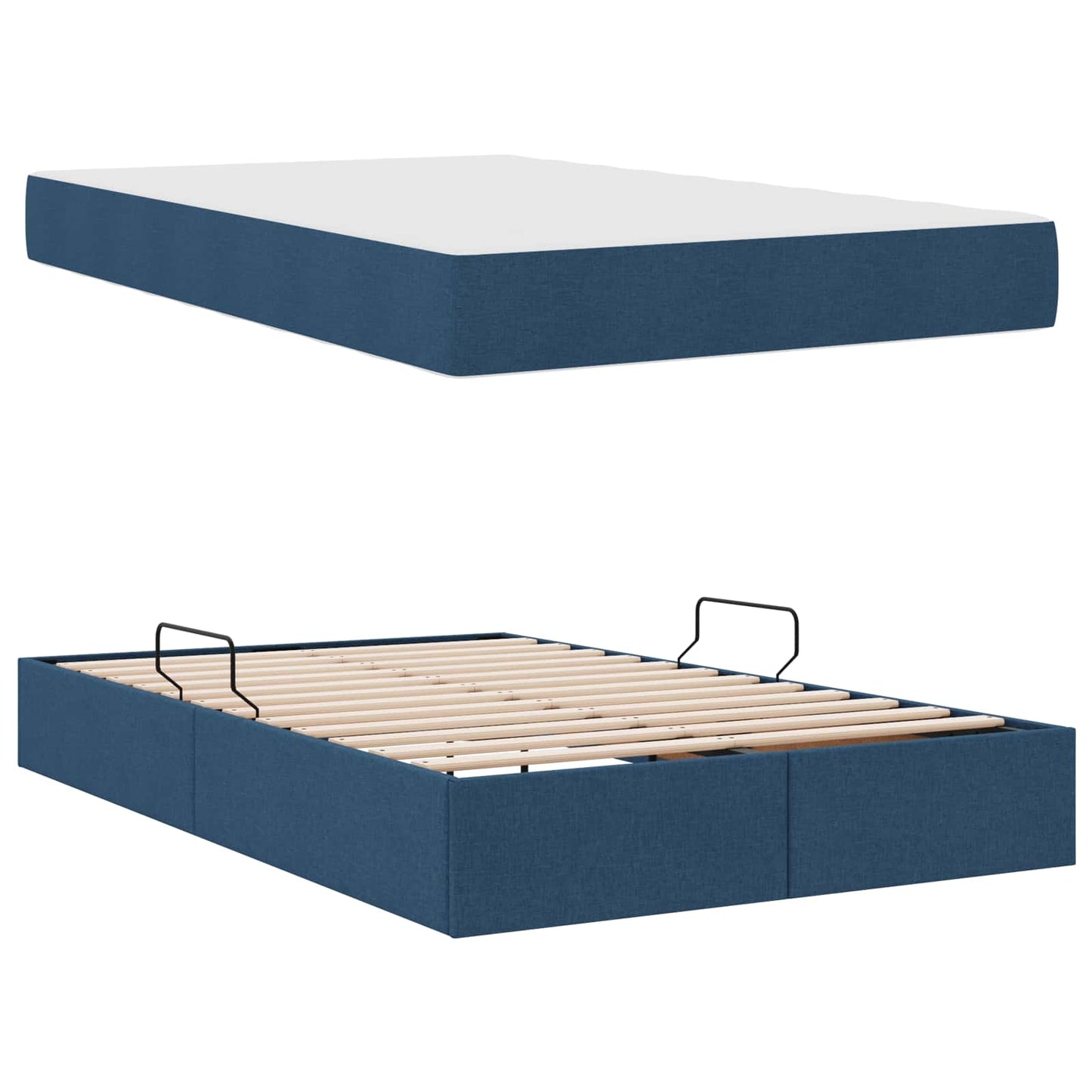 Opbergbed met matras met matras Blauw 120 x 190 cm Polyester is nu te koop bij PeponiXL, paradijselijk wonen!