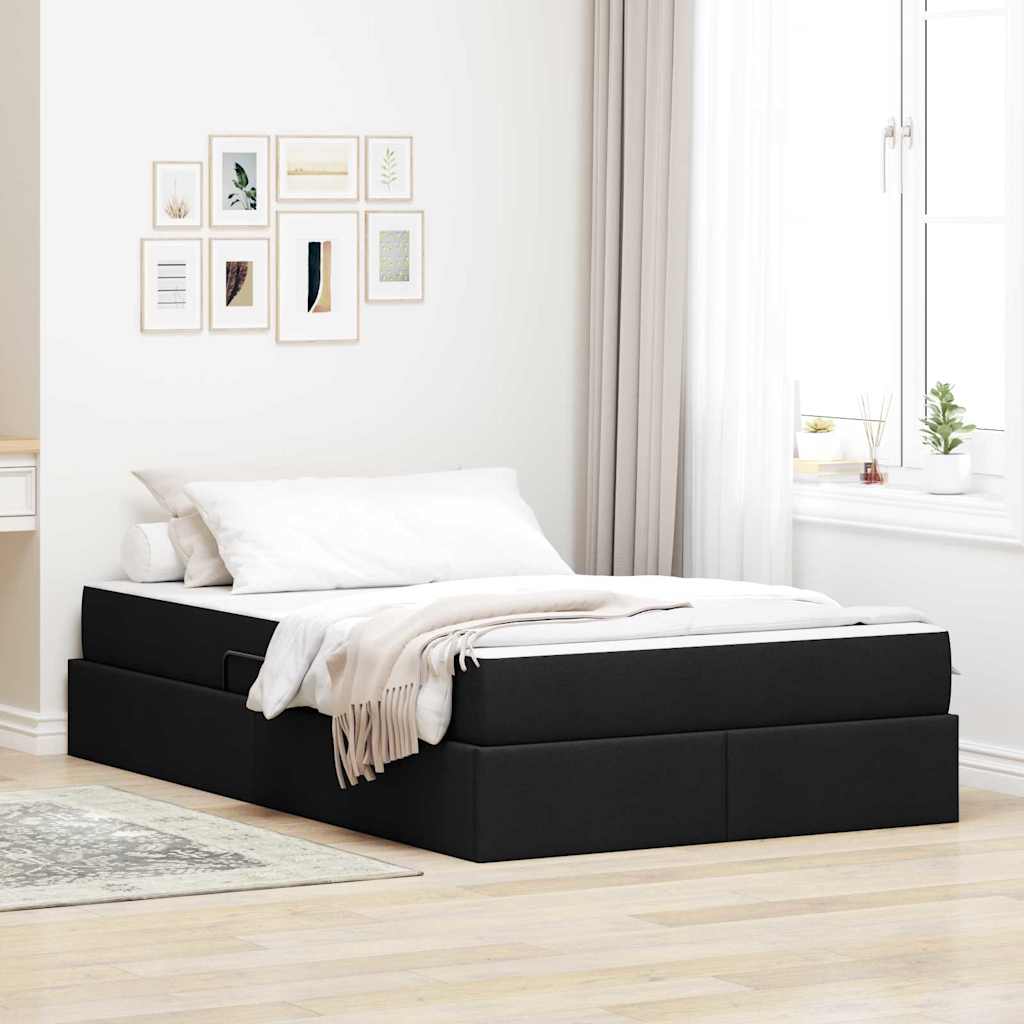 Opbergbed met matras met matras Zwart 120 x 200 cm Polyester is nu te koop bij PeponiXL, paradijselijk wonen!