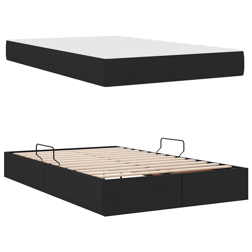 Opbergbed met matras met matras Zwart 120 x 200 cm Polyester is nu te koop bij PeponiXL, paradijselijk wonen!