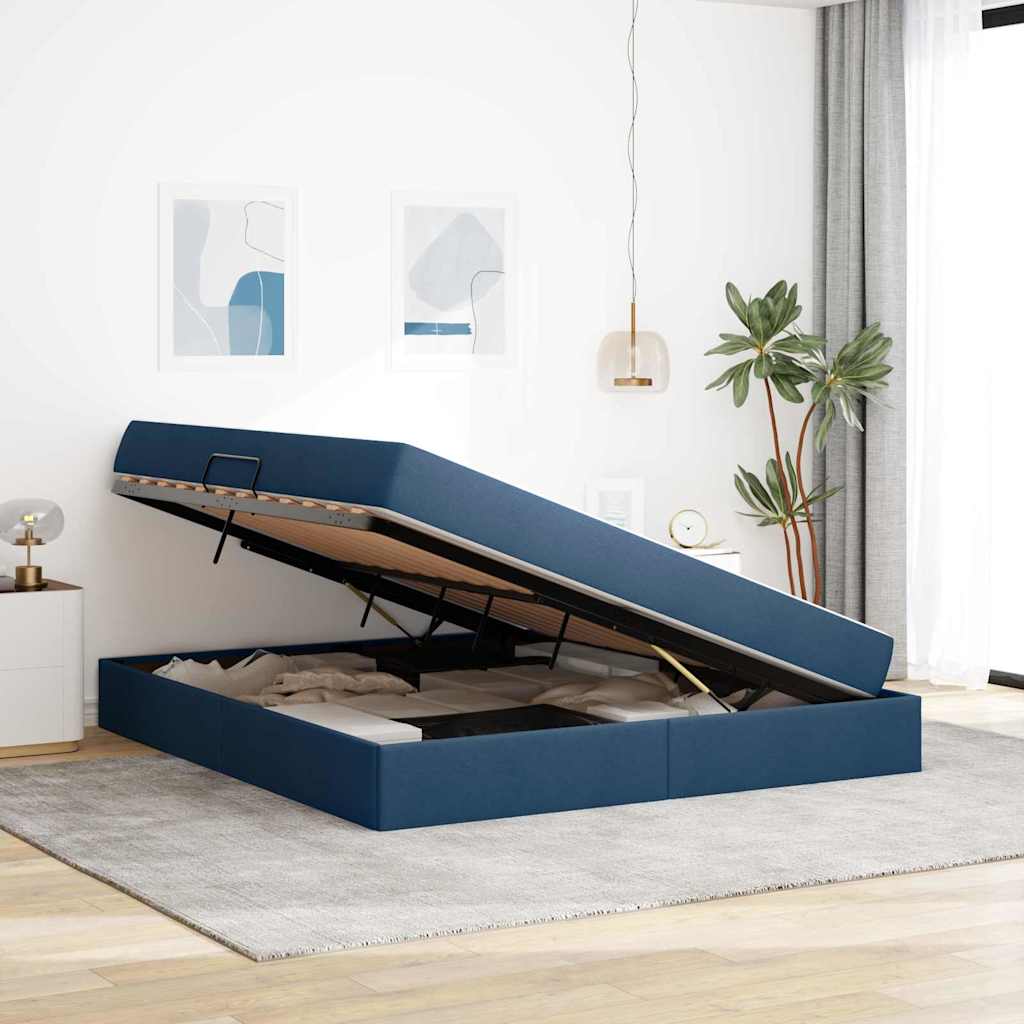 Opbergbed met matras met matras Blauw 180 x 200 cm Polyester is nu te koop bij PeponiXL, paradijselijk wonen!