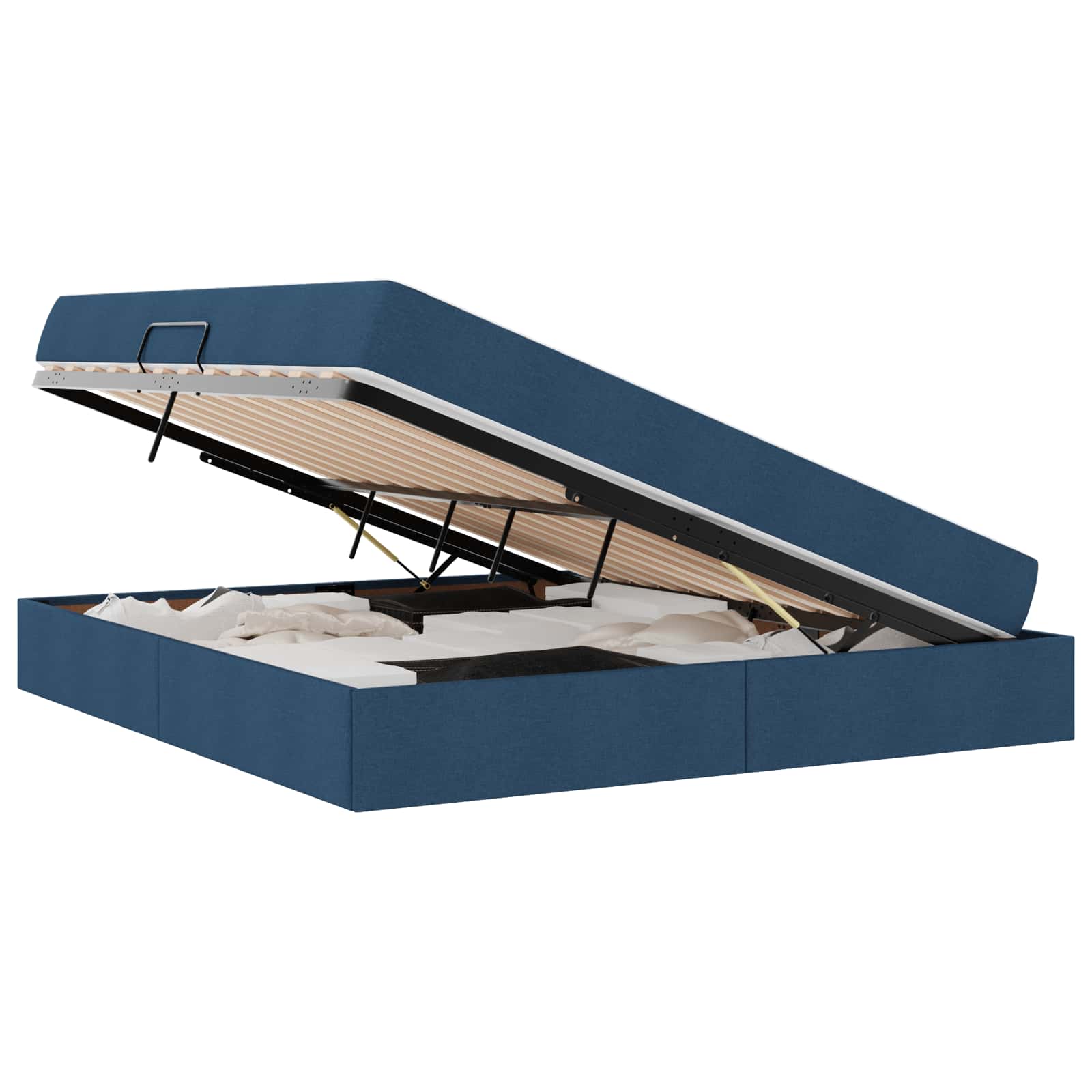 Opbergbed met matras met matras Blauw 180 x 200 cm Polyester is nu te koop bij PeponiXL, paradijselijk wonen!