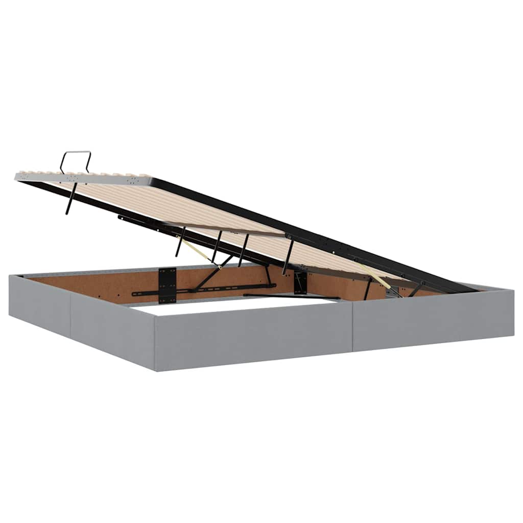 Opbergbed met matras Lichtgrijs 200 x 200 cm Polyester is nu te koop bij PeponiXL, paradijselijk wonen!