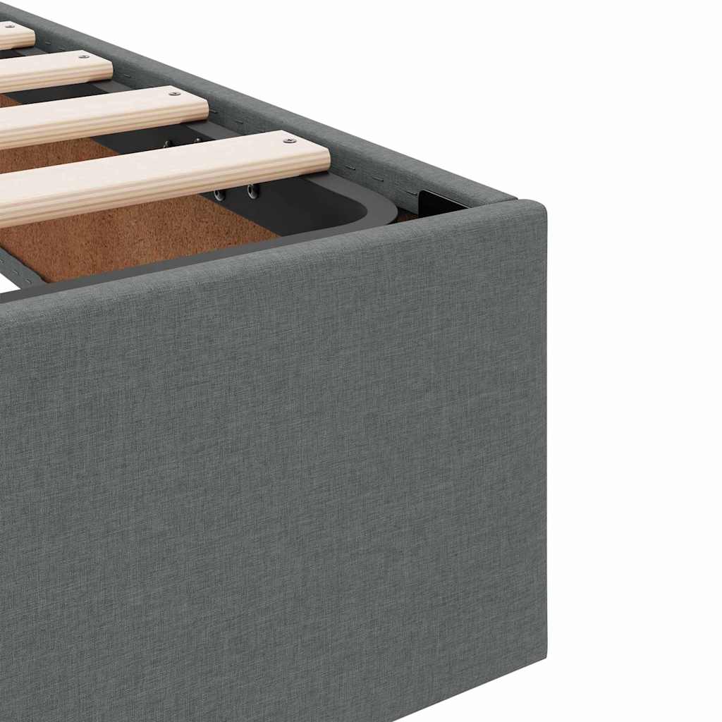 Opbergbed met matras Donkergrijs 200 x 200 cm Polyester is nu te koop bij PeponiXL, paradijselijk wonen!