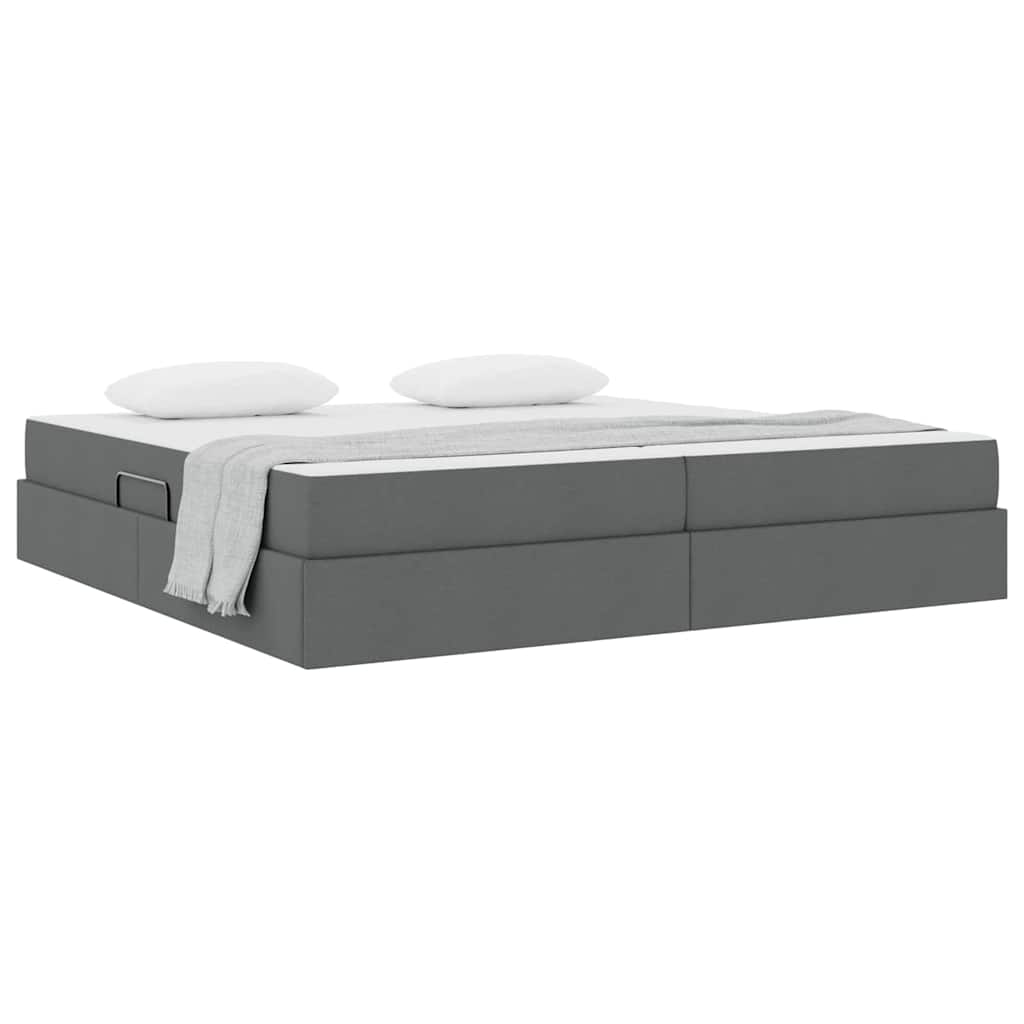 Opbergbed met matras Donkergrijs 200 x 200 cm Polyester is nu te koop bij PeponiXL, paradijselijk wonen!