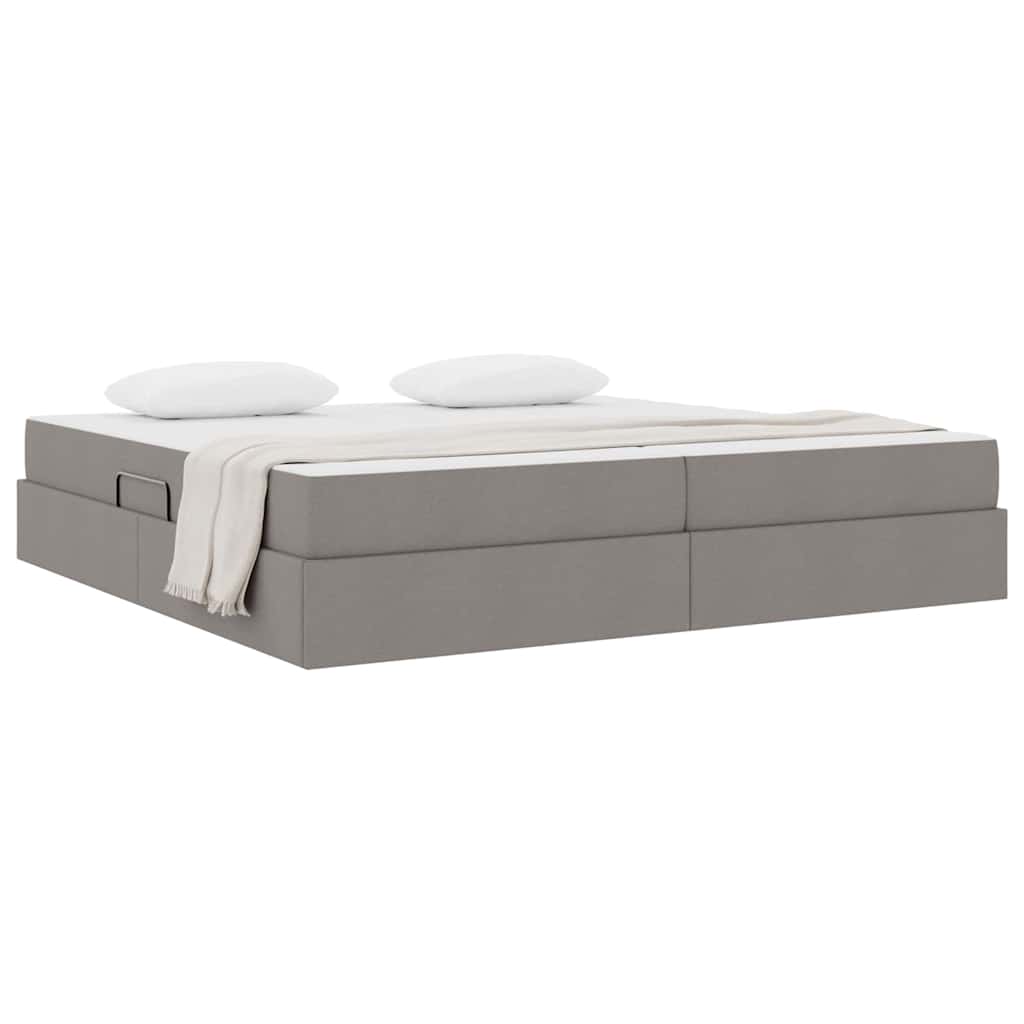 Opbergbed met matras met matras Taupe 200 x 200 cm Polyester is nu te koop bij PeponiXL, paradijselijk wonen!
