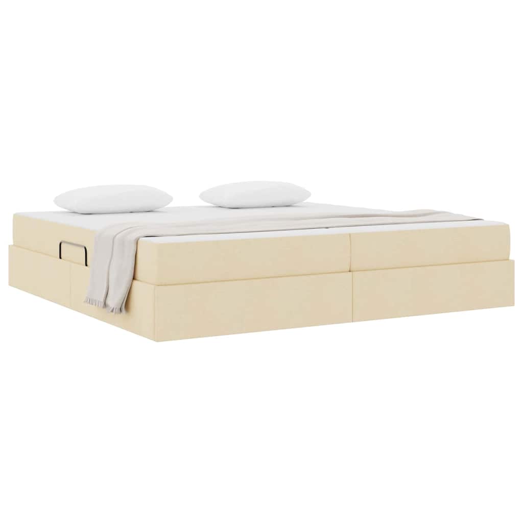 Opbergbed met matras met matras Crème 200 x 200 cm Polyester is nu te koop bij PeponiXL, paradijselijk wonen!