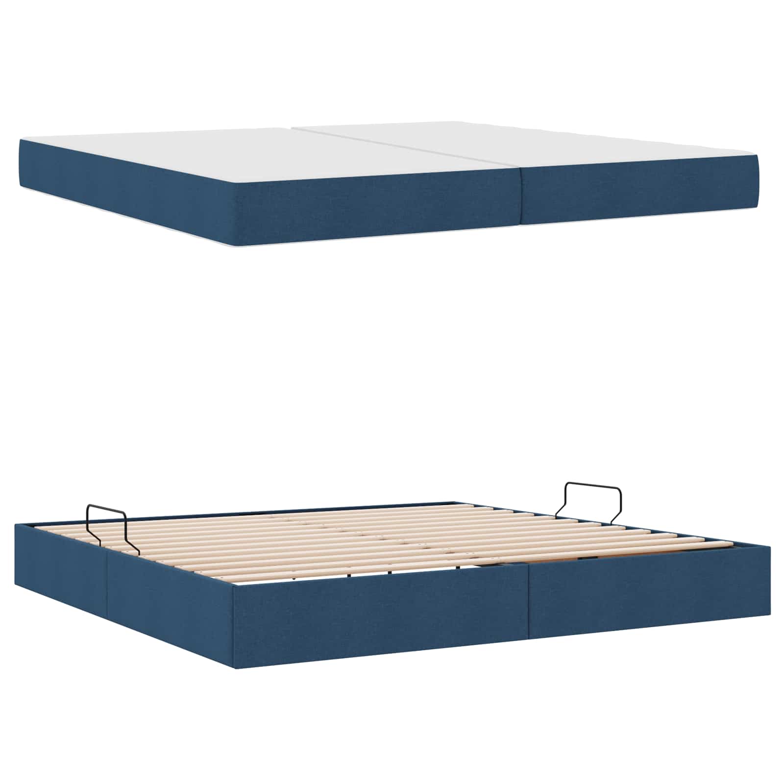 Opbergbed met matras met matras Blauw 200 x 200 cm Polyester is nu te koop bij PeponiXL, paradijselijk wonen!