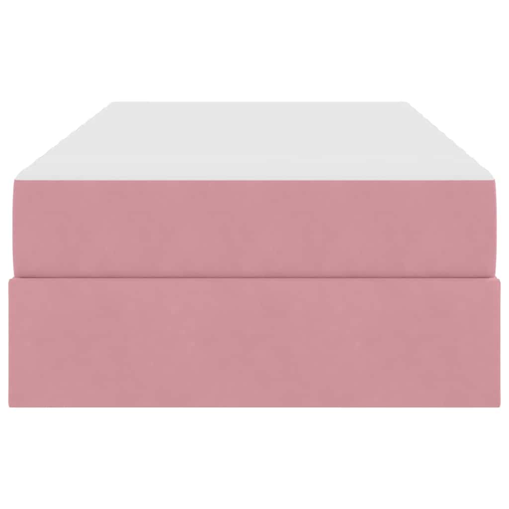 Opbergbed met matras met matras Roze 90 x 200 cm Fluweel is nu te koop bij PeponiXL, paradijselijk wonen!