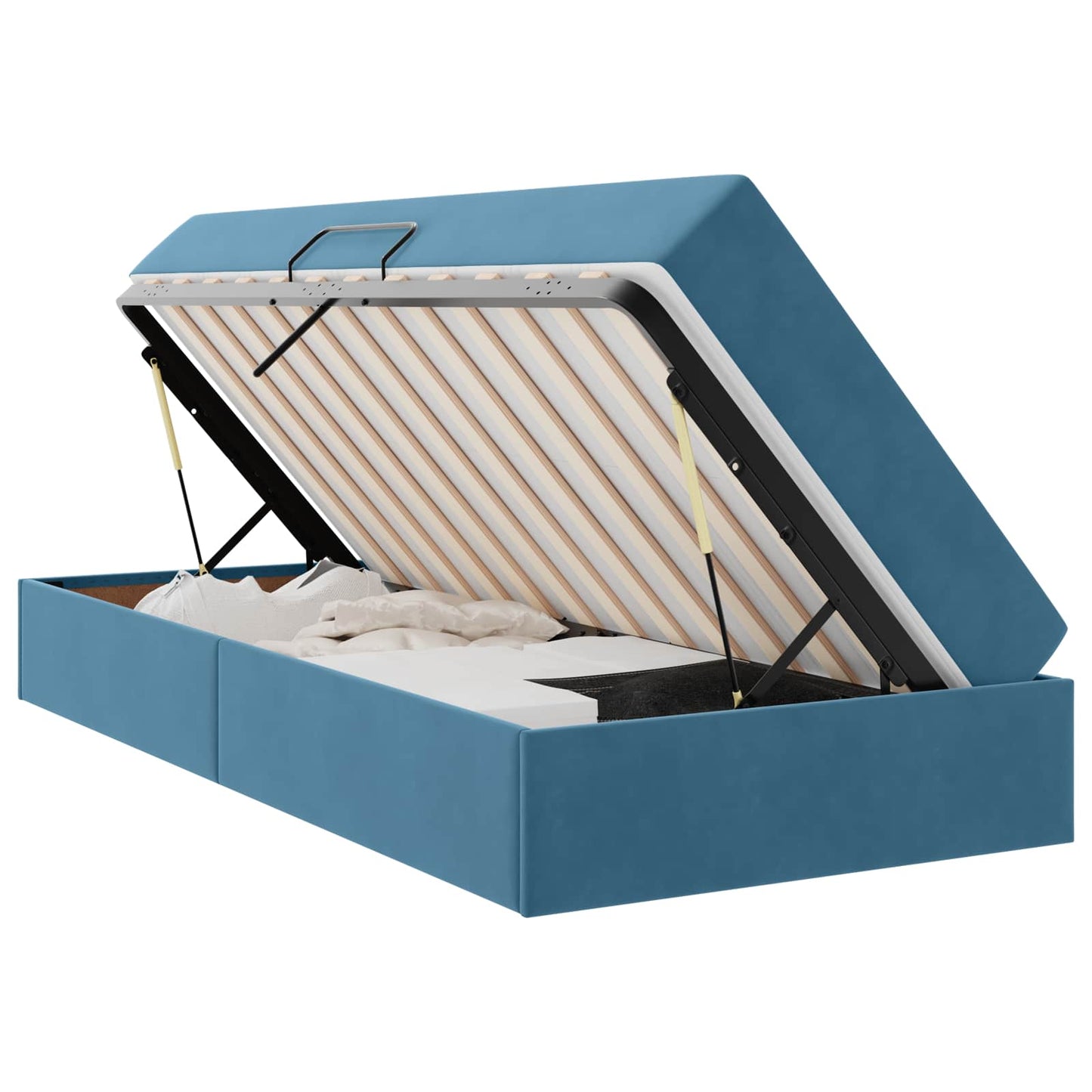 Opbergbed met matras Donkerblauw 100 x 200 cm Fluweel is nu te koop bij PeponiXL, paradijselijk wonen!