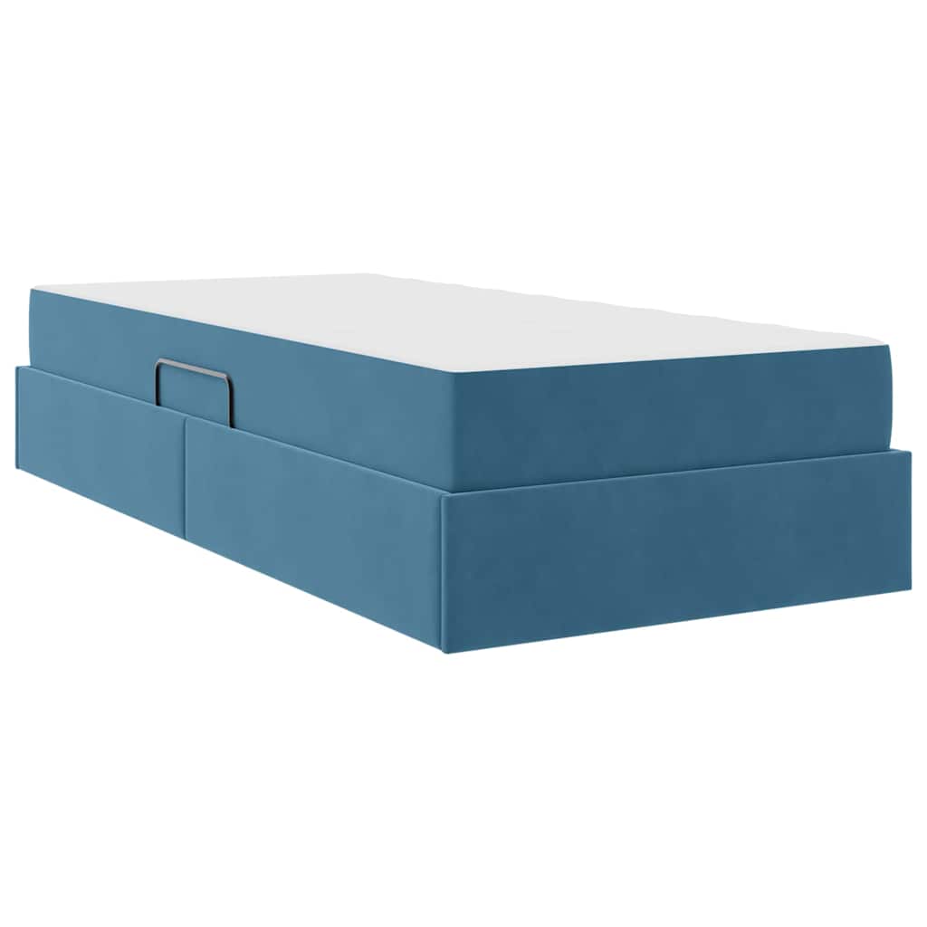 Opbergbed met matras Donkerblauw 100 x 200 cm Fluweel is nu te koop bij PeponiXL, paradijselijk wonen!
