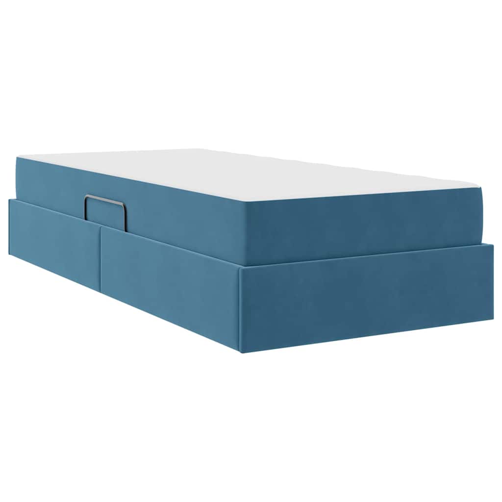 Opbergbed met matras Donkerblauw 100 x 200 cm Fluweel is nu te koop bij PeponiXL, paradijselijk wonen!