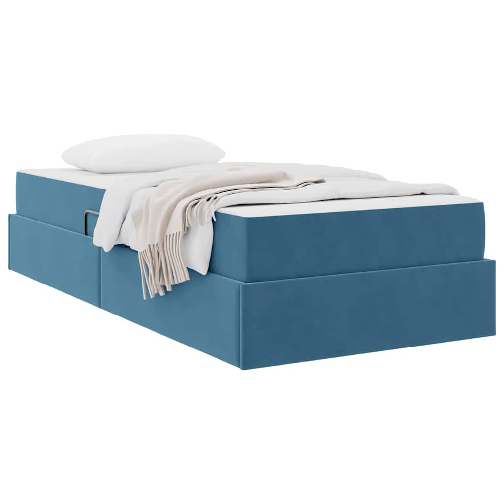 Opbergbed met matras Donkerblauw 100 x 200 cm Fluweel is nu te koop bij PeponiXL, paradijselijk wonen!