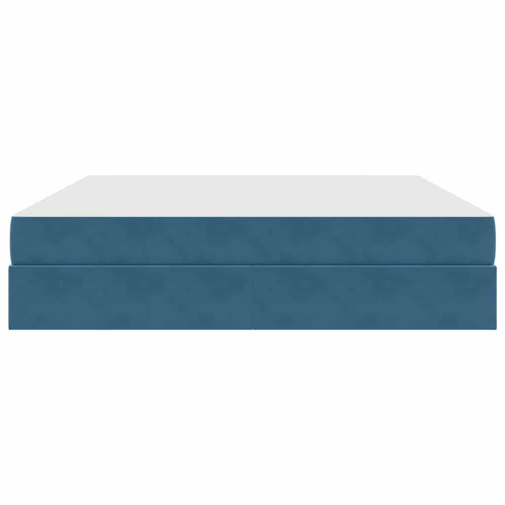 Opbergbed met matras Donkerblauw 180 x 200 cm Fluweel is nu te koop bij PeponiXL, paradijselijk wonen!