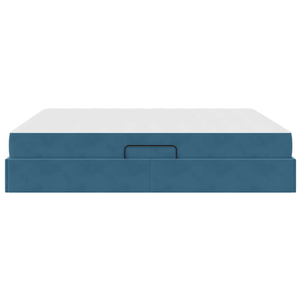 Opbergbed met matras Donkerblauw 180 x 200 cm Fluweel is nu te koop bij PeponiXL, paradijselijk wonen!