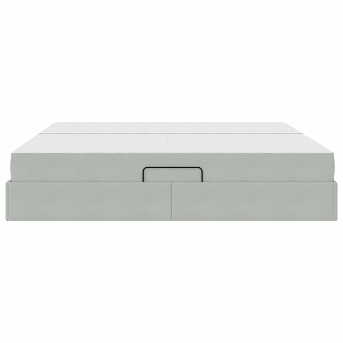 Opbergbed met matras met matras Lichtgrijs 200 x 200 cm Fluweel is nu te koop bij PeponiXL, paradijselijk wonen!