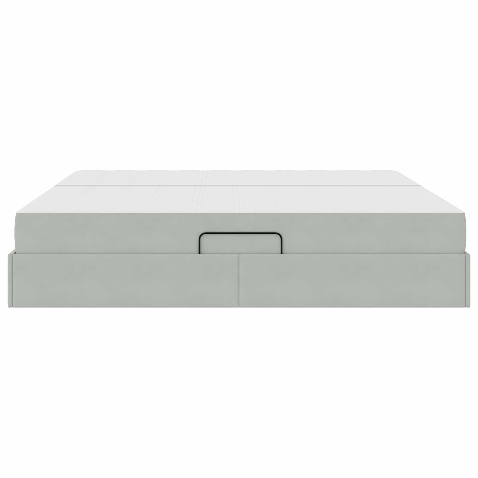 Opbergbed met matras met matras Lichtgrijs 200 x 200 cm Fluweel is nu te koop bij PeponiXL, paradijselijk wonen!