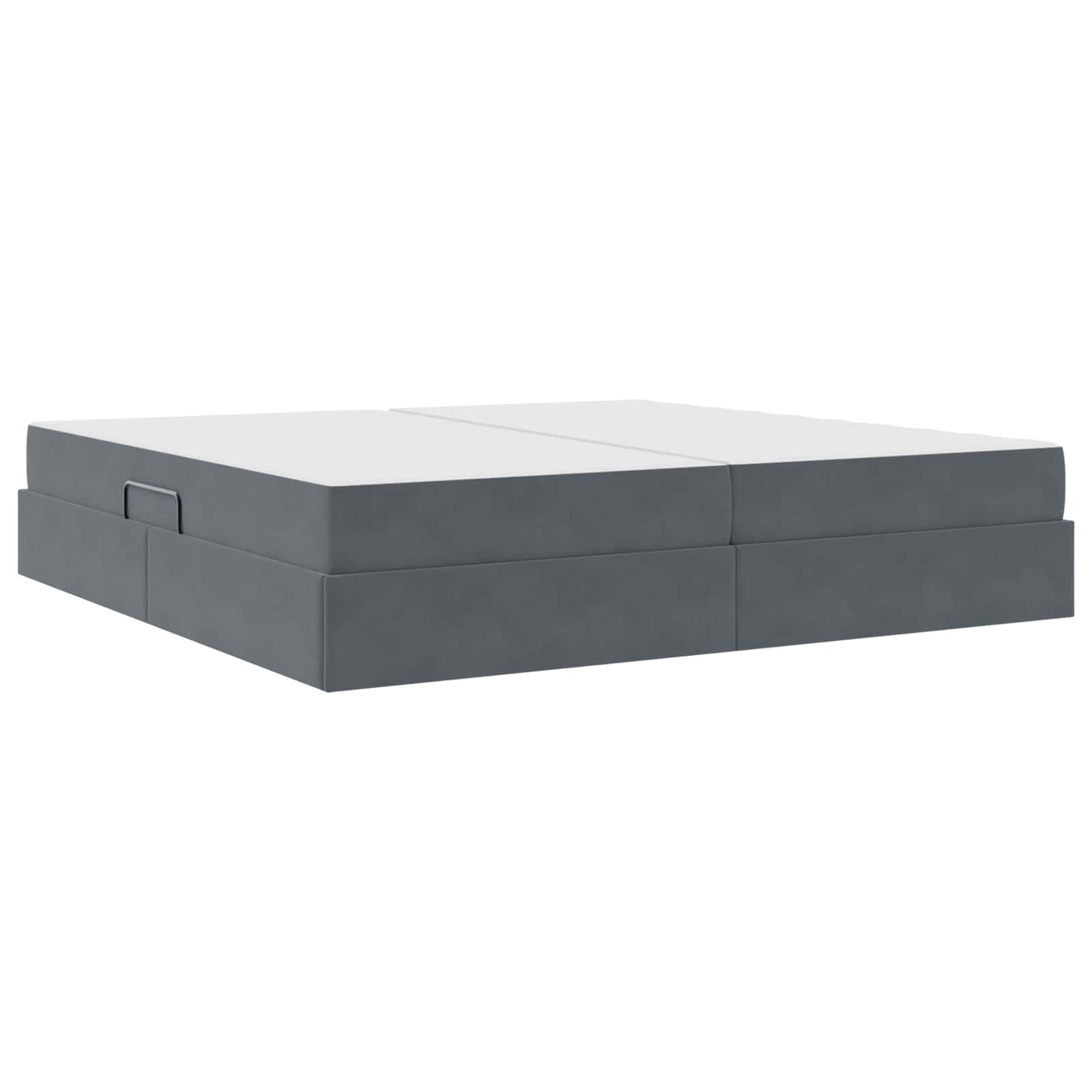 Opbergbed met matras Donkergrijs 200 x 200 cm Fluweel is nu te koop bij PeponiXL, paradijselijk wonen!