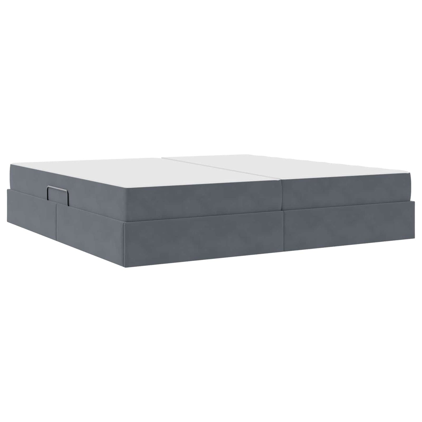 Opbergbed met matras Donkergrijs 200 x 200 cm Fluweel is nu te koop bij PeponiXL, paradijselijk wonen!