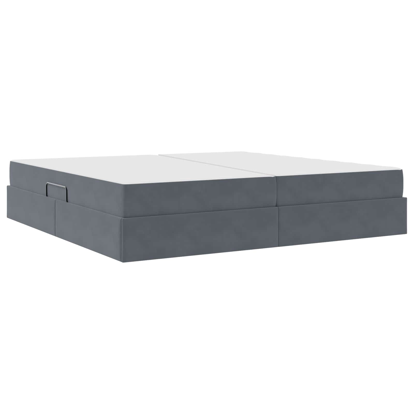 Opbergbed met matras Donkergrijs 200 x 200 cm Fluweel is nu te koop bij PeponiXL, paradijselijk wonen!