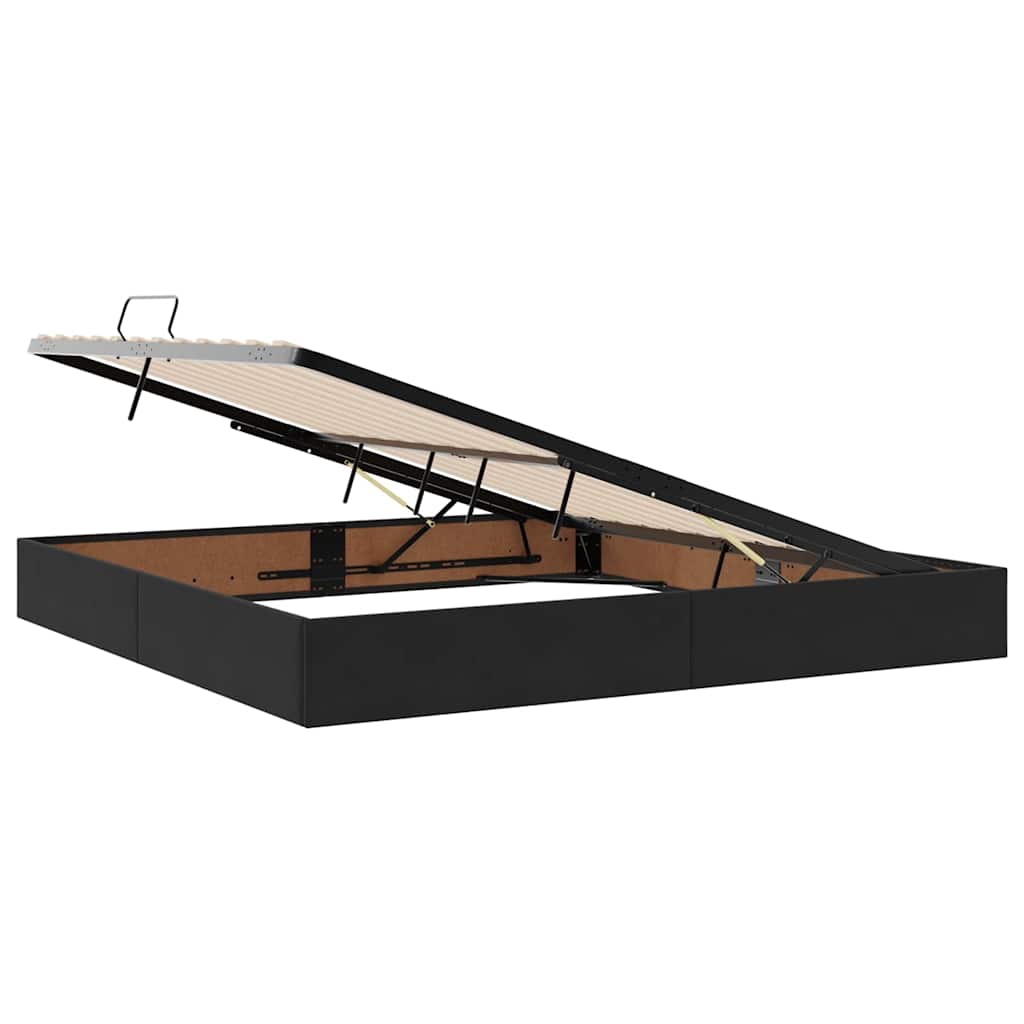 Opbergbed met matras met matras Zwart 200 x 200 cm Fluweel is nu te koop bij PeponiXL, paradijselijk wonen!