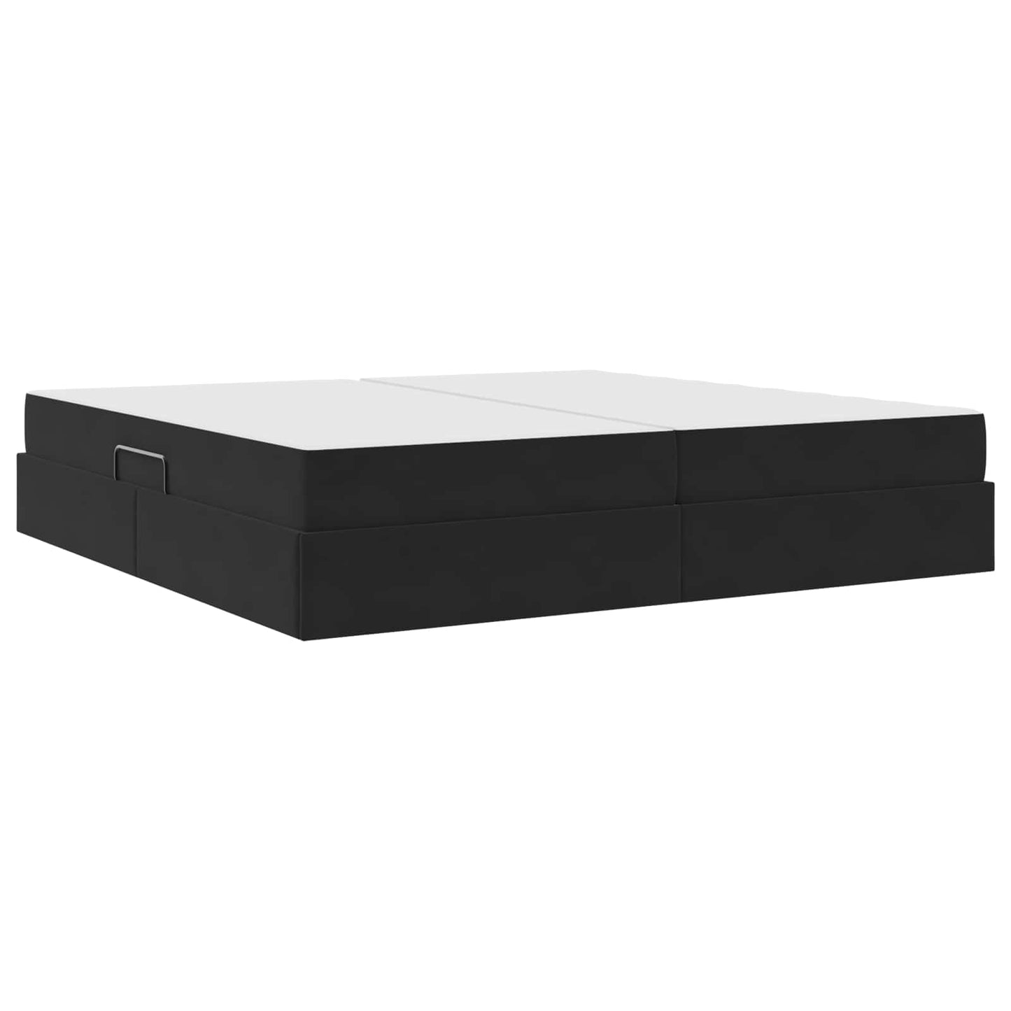 Opbergbed met matras met matras Zwart 200 x 200 cm Fluweel is nu te koop bij PeponiXL, paradijselijk wonen!