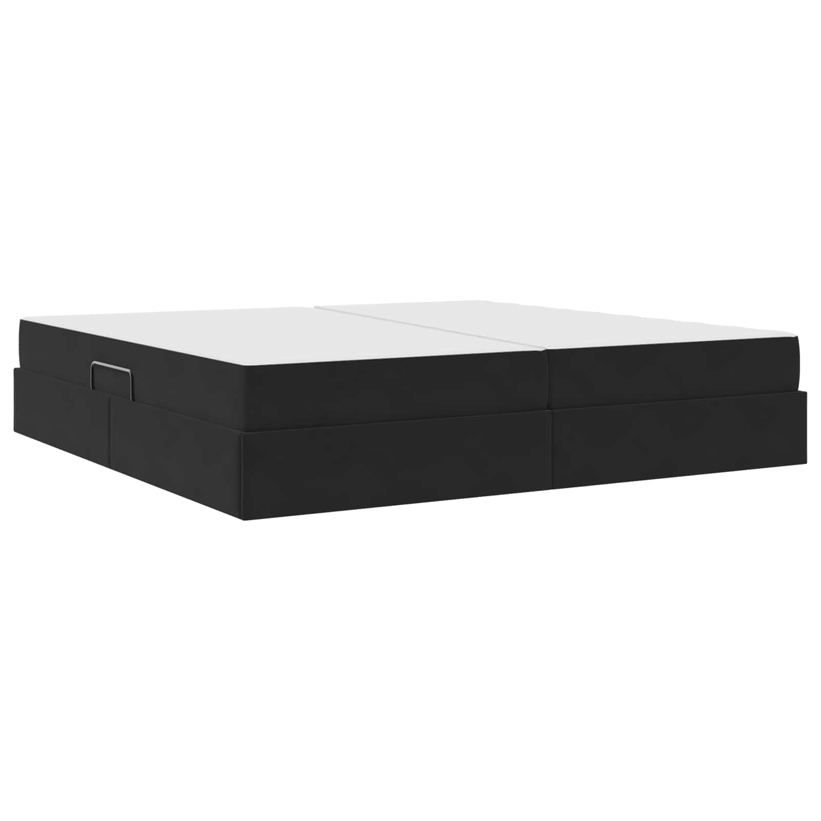 Opbergbed met matras met matras Zwart 200 x 200 cm Fluweel is nu te koop bij PeponiXL, paradijselijk wonen!