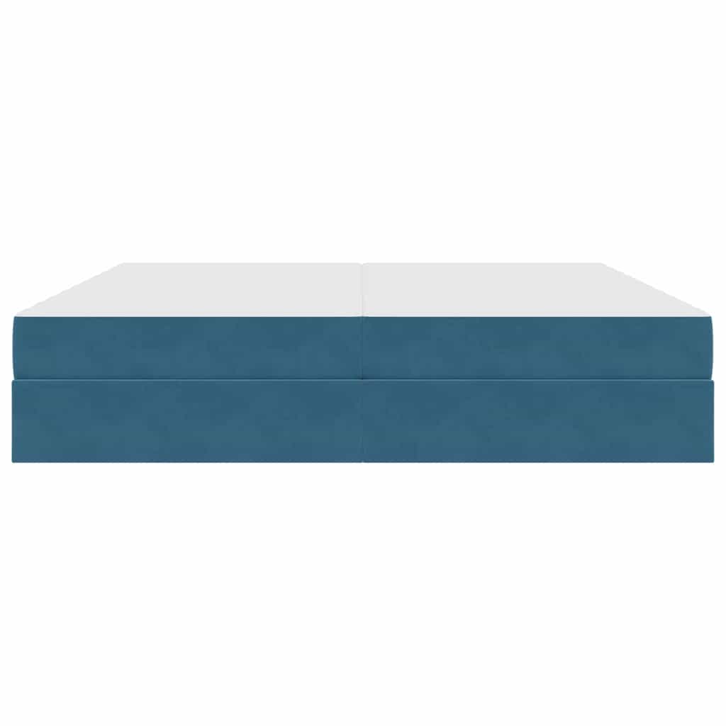Opbergbed met matras Donkerblauw 200 x 200 cm Fluweel is nu te koop bij PeponiXL, paradijselijk wonen!